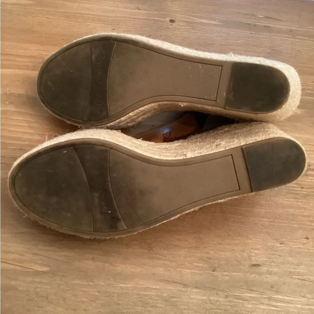 FRANCO SARTO SIZE 9M OLIVE GREEN TREASURE 2 ESPADRILLE WEDGE SANDAL